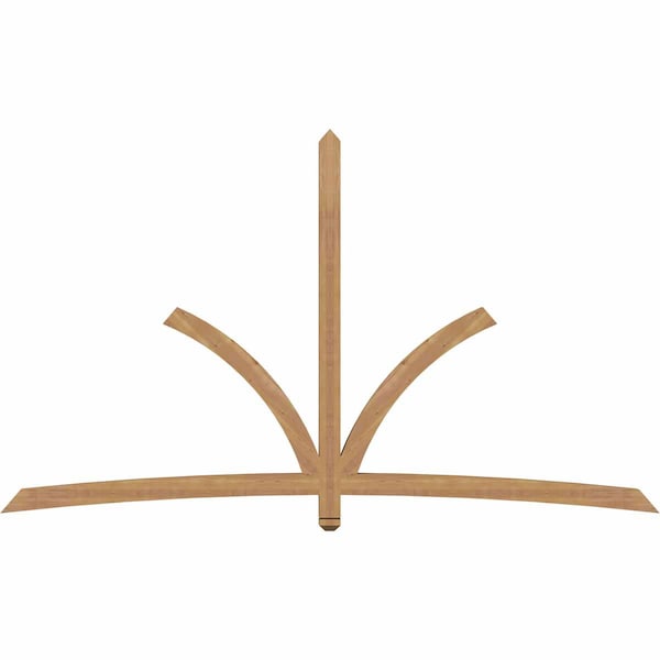 Ekena Millwork Davenport Timber Gable Bracket, Western Red Cedar, 108"W x 63"H x 3 1/2"D x 3 1/2"F, 14/12 Pitch GBW108X63X0404DAV00SWR - main